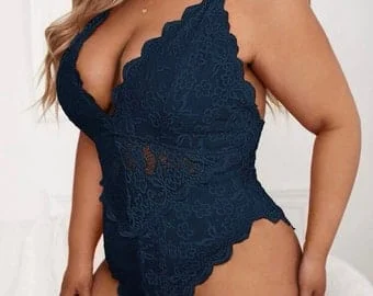 pornhint Pornhint Plus Size Lace Teddy BodySuit, Plus Size Lingerie Teddy