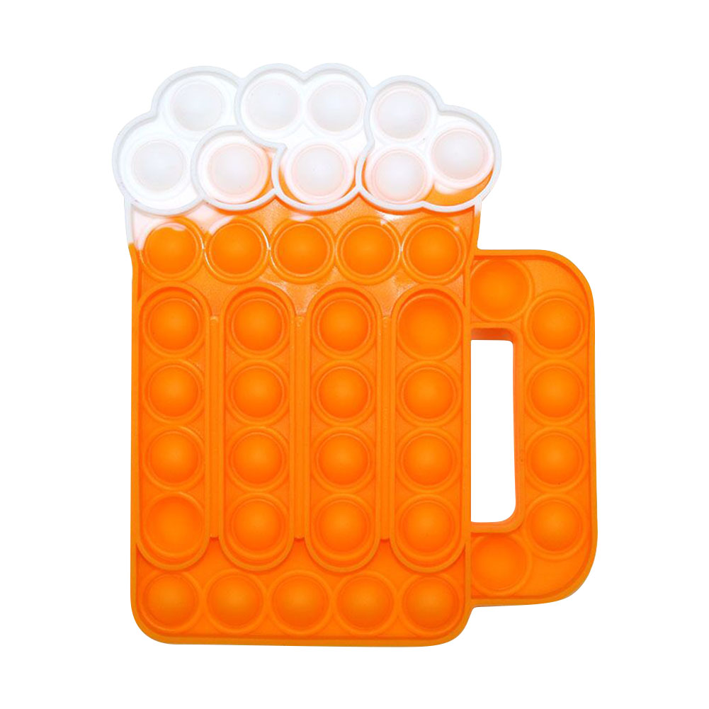 

Beer Mug Silicone Push Bubble Fingertip Stress Reliever Toys Squeeze Games, 501 Original