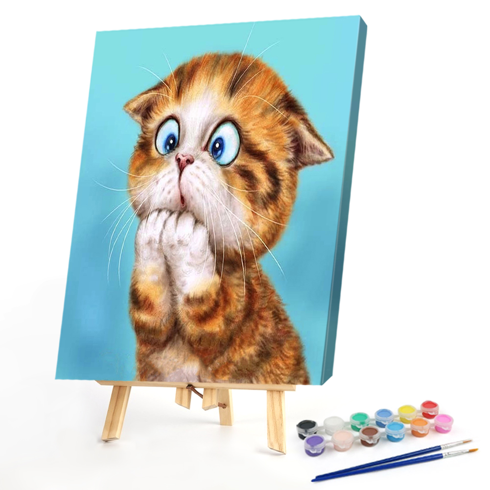 

40*50CM - Paint By Numbers - Cute Cat, 501 Original