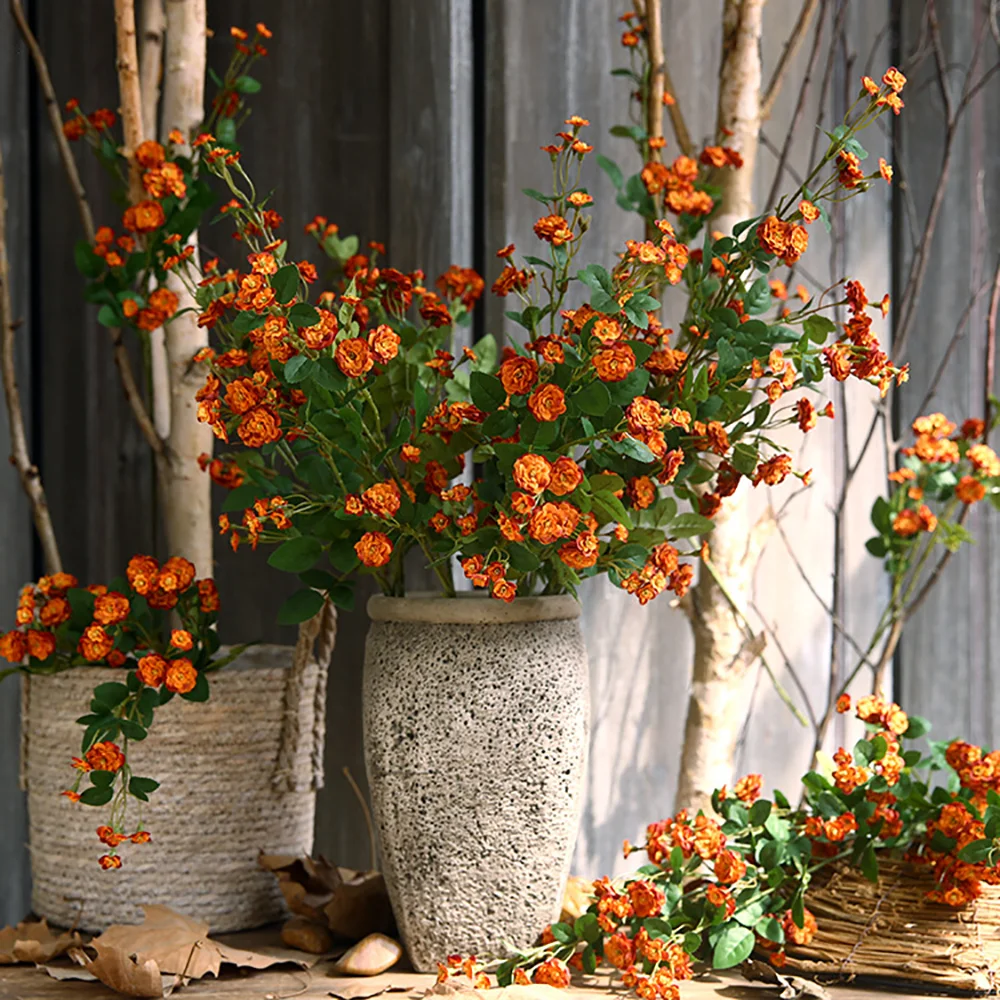 Simulation rose flower bouquet fake flower furniture decoration living room decoration