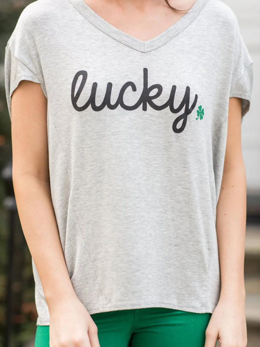 LUCKY O NECK T-shirt