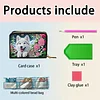 2pcs Dog Pattern Diamond Painting Fashion Card Holder Compact Coin Purse