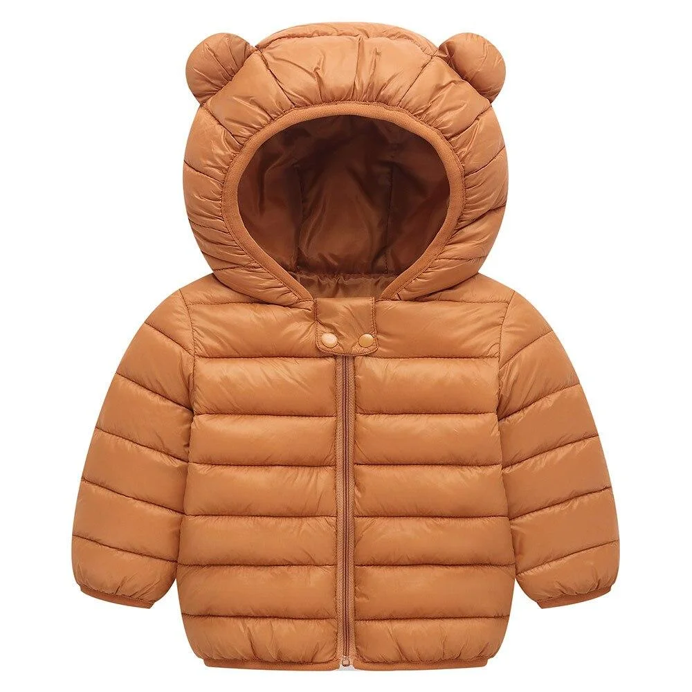 Baby Girls And Boys Down Jacket Winter Hooded Warm Coats For Boys Lovely Toddler Kids Clothes 1-5 Years Children Clothing