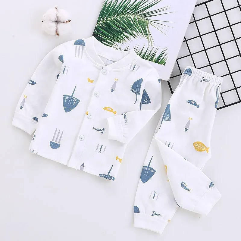 0-2 Years Soft Baby Clothes Set Spring Autumn Cotton Newborn Baby Boys Girls Clothes 2PCS Baby Pajamas Unisex Kids Clothing Sets