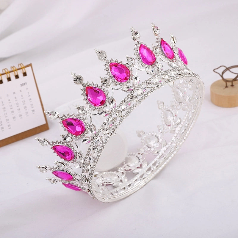 Women’s Elegant Crown Alloy Inlay Zircon Crown