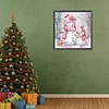 Diamond Painting-DIY Full Round Drill Pink Snowman