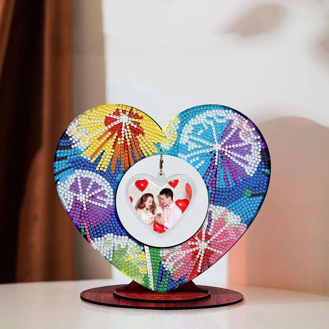 2D Flatt DIY Wooden Dandelion Desktop Diamond Art Ornament Kits Home Decor