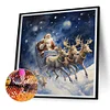 Diamond Painting-5D Full Round Drill Santa Reindeer
