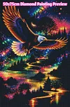 Luxury AB Velvet Diamond Painting Kit - Eagle Landscape