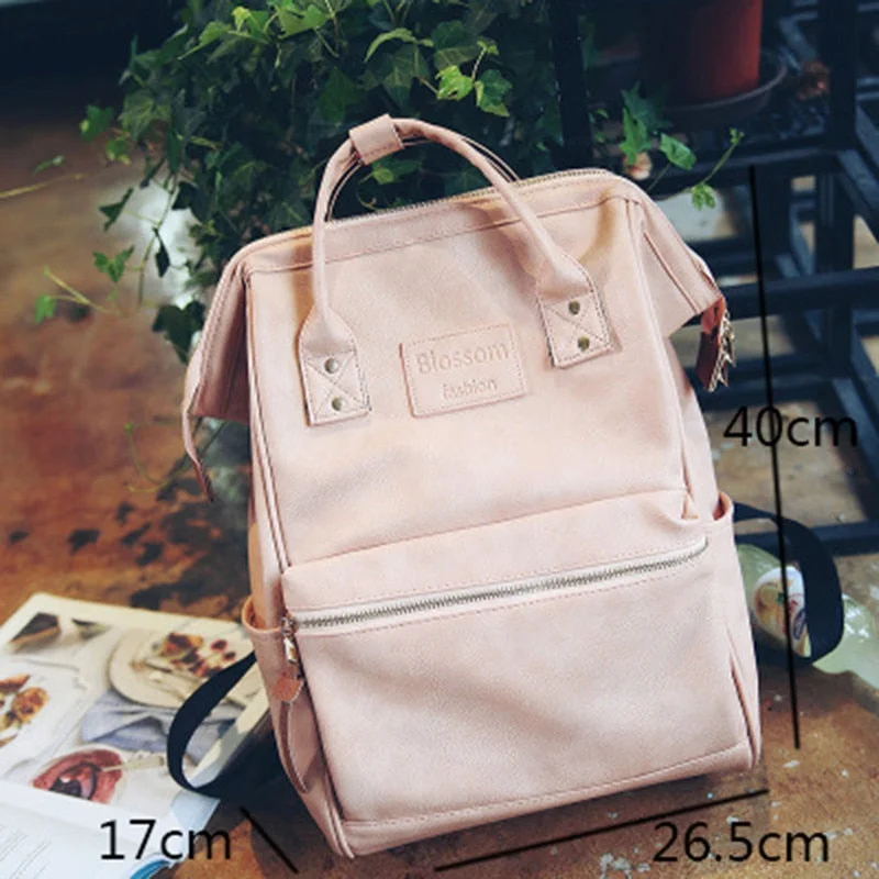 Fashion Women Leather Backpack Youth Korean Style Shoulder Bag Laptop Schoolbags For Teenager Girls Boys Mochila Rugzak Mochilas