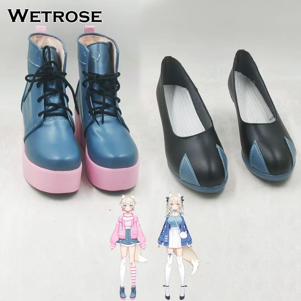 [Wetrose] Pre-Order Hololive EN Vtuber Fuwawa Mococo Casual Outfit Cosplay Shoes