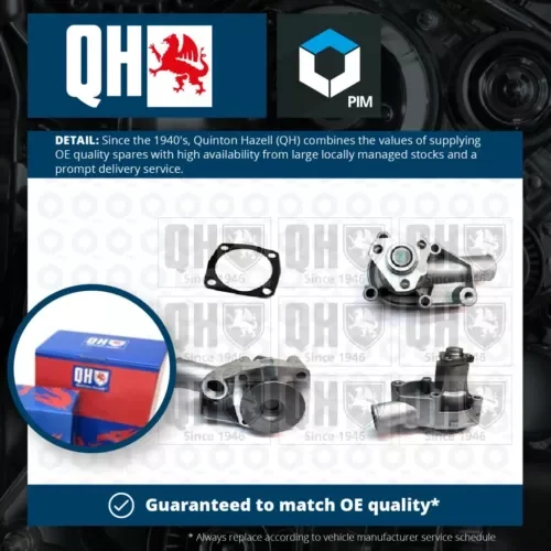 Water Pump QCP1431 Quinton Hazell Coolant 5973319 60800169 71719681 71719682 New Parts