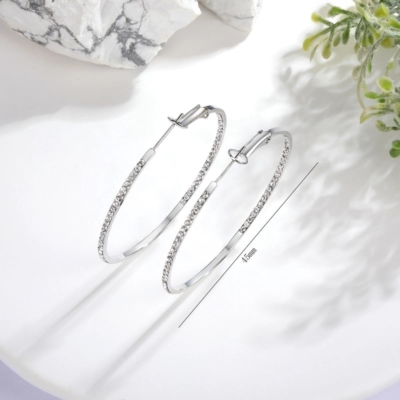 1 Pair Minimalist Round Copper 18K Gold Plated Hoop Earrings