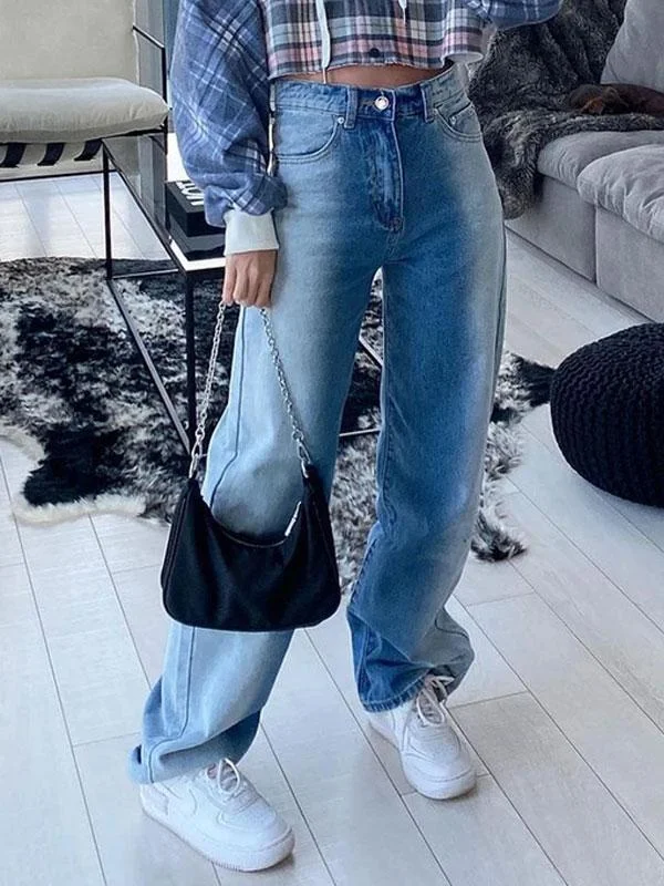 Tie dye wide leg jeans