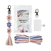 Daisy Flower Keychain Making Kits with Instruction Macrame Keychain Kit DIY Macrame Kits for Beginners Adults Handbags DIY Ornament Decor