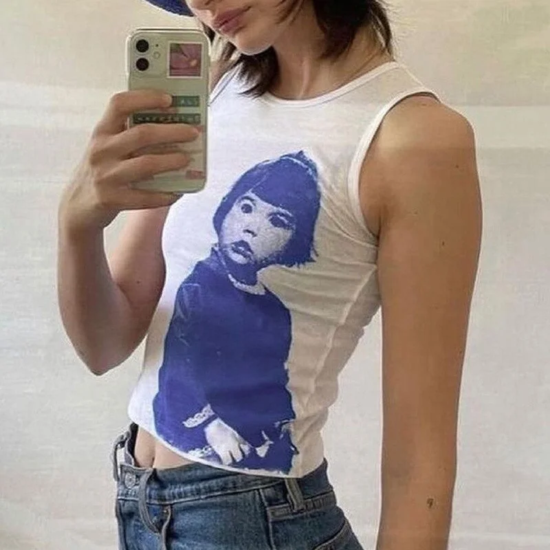 Gitana 2022 Graphic T Shirt For Women Y2K Long Sleeve Crop Tops Casual Vintage Clothes Fashion Autumn Kawaii harajuku Crop Tee