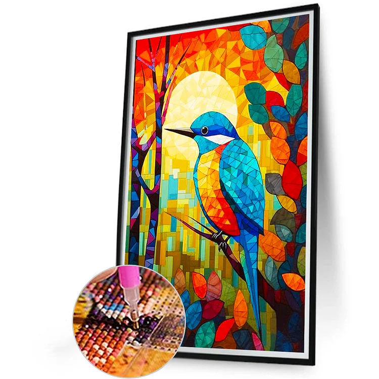 Stained Glass Landscape - Full Round - Diamond Painting (40*30cm)