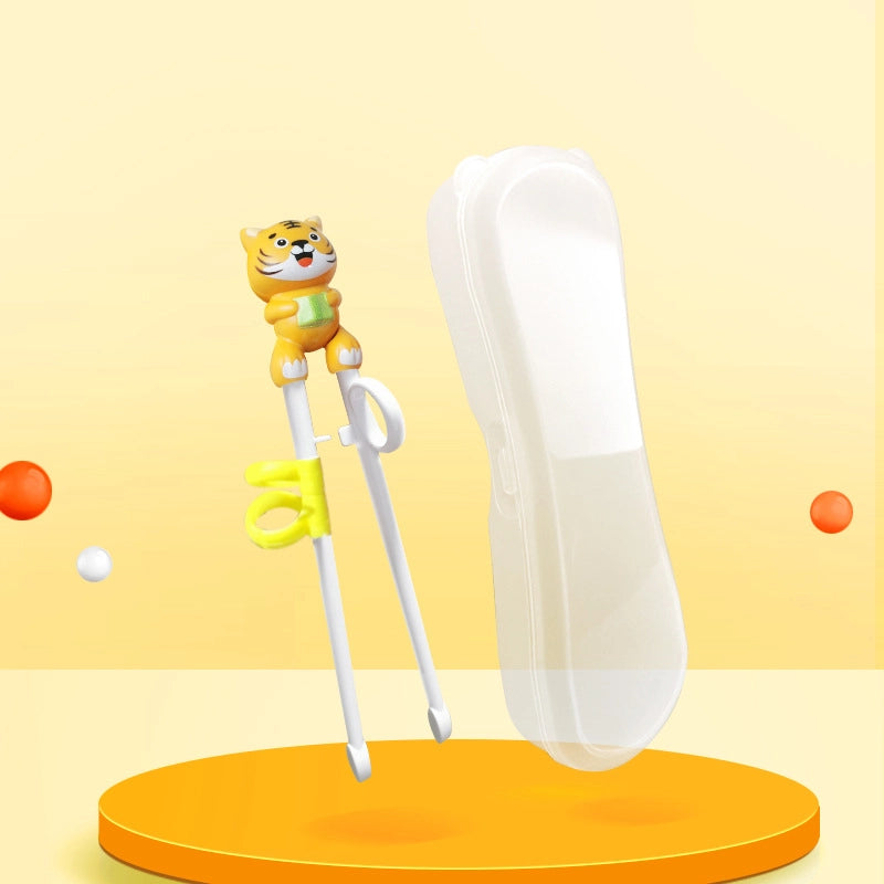 Maternal And Infant Products Portable Feeding Children’s Tableware Set Cartoon Learning Chopsticks Training Chopsticks 304 Stainless Steel Spoon Fork