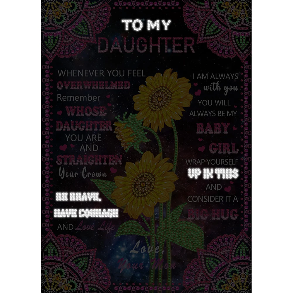 Diamond Painting - Partial Special Shaped Drill - Luminous Phrase(Canvas|30*40cm)