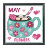 Month - 11CT Stamped 3 Strands Cross Stitch 35*35cm/13.78*13.78in tapestrymarket