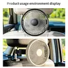 Rechargeable Car Cooling Fan 3 Speeds and 300 Degree Adjustable Vehicle Rear Headrest Fan for Sedan SUV RV Pickup Truck Van