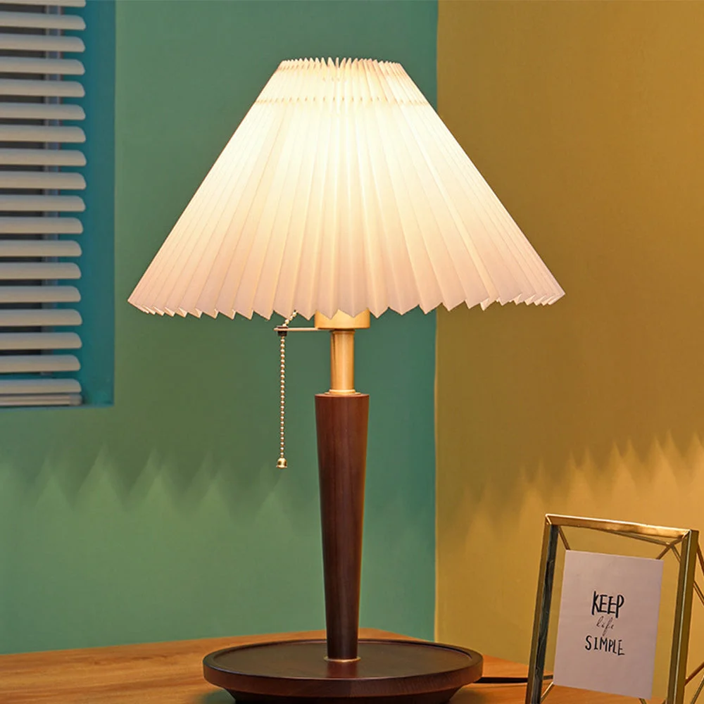 Nordic Pleated Table Lamp For Bedside
