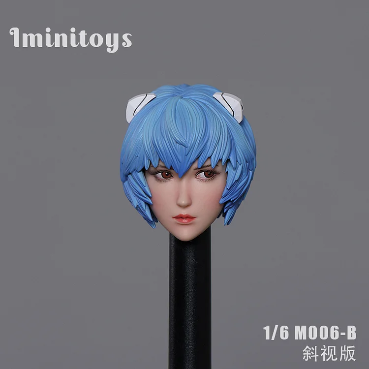 In Stock Iminitoys M006 1/6 Scale Cos Maiden Warrior Head Sculpture  with Blue Hair for 12" Female Action Figure Body Toys-aliexpress