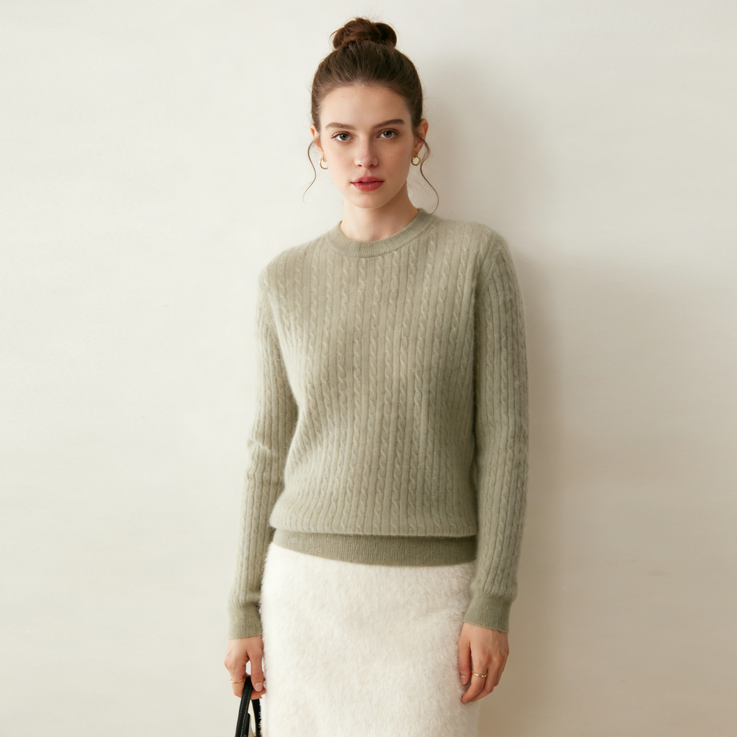 Women's Cable Knit Cashmere Pullover | Buttery Soft Luxury Sweater REAL SILK LIFE