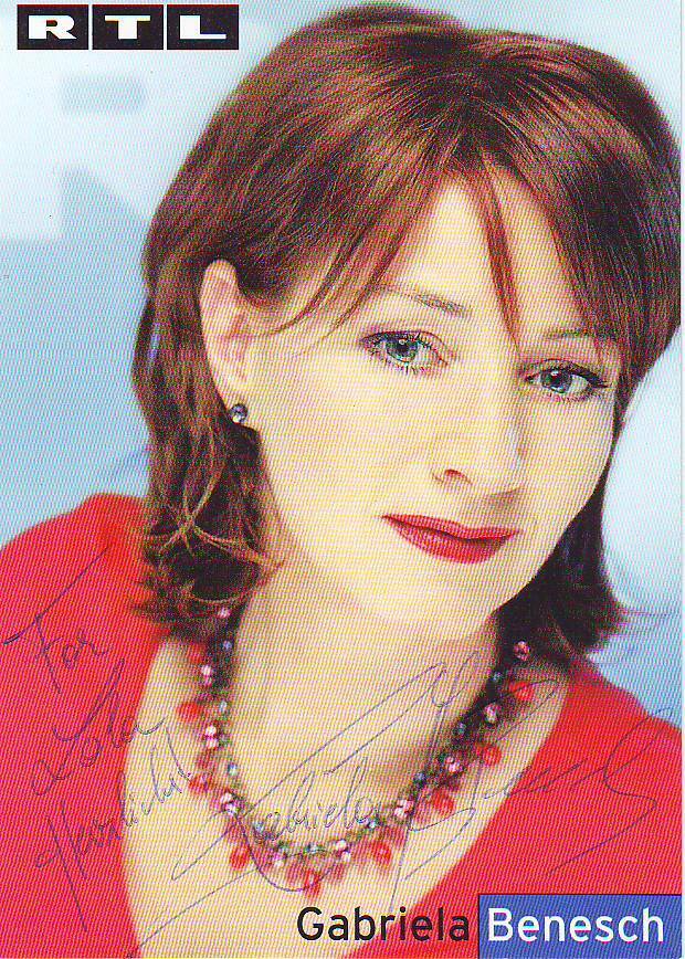 Gabriela Benesch (10X15 cm) Original Autographed Photo Poster painting