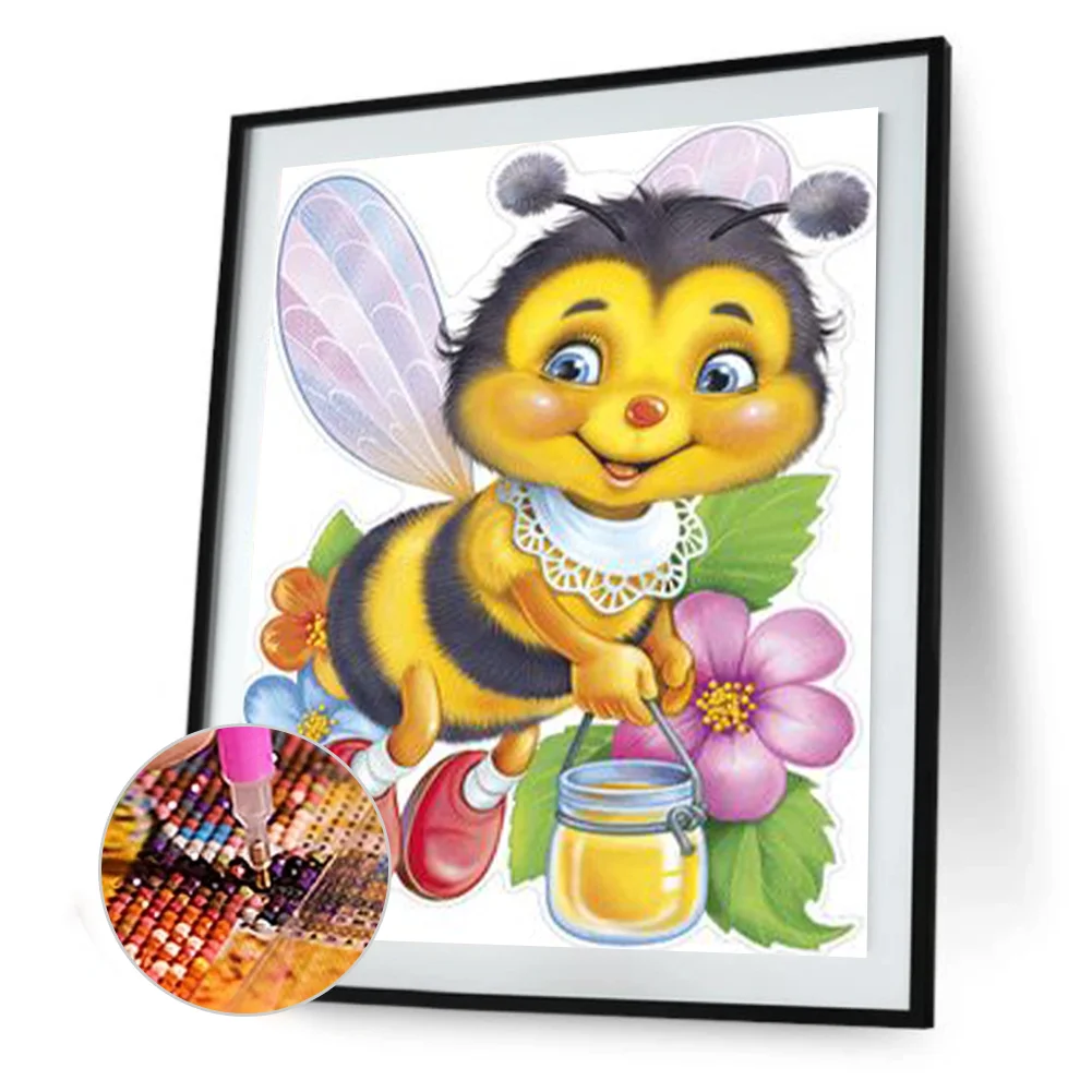 Full Round Diamond Painting 30*40cm - Little Bee