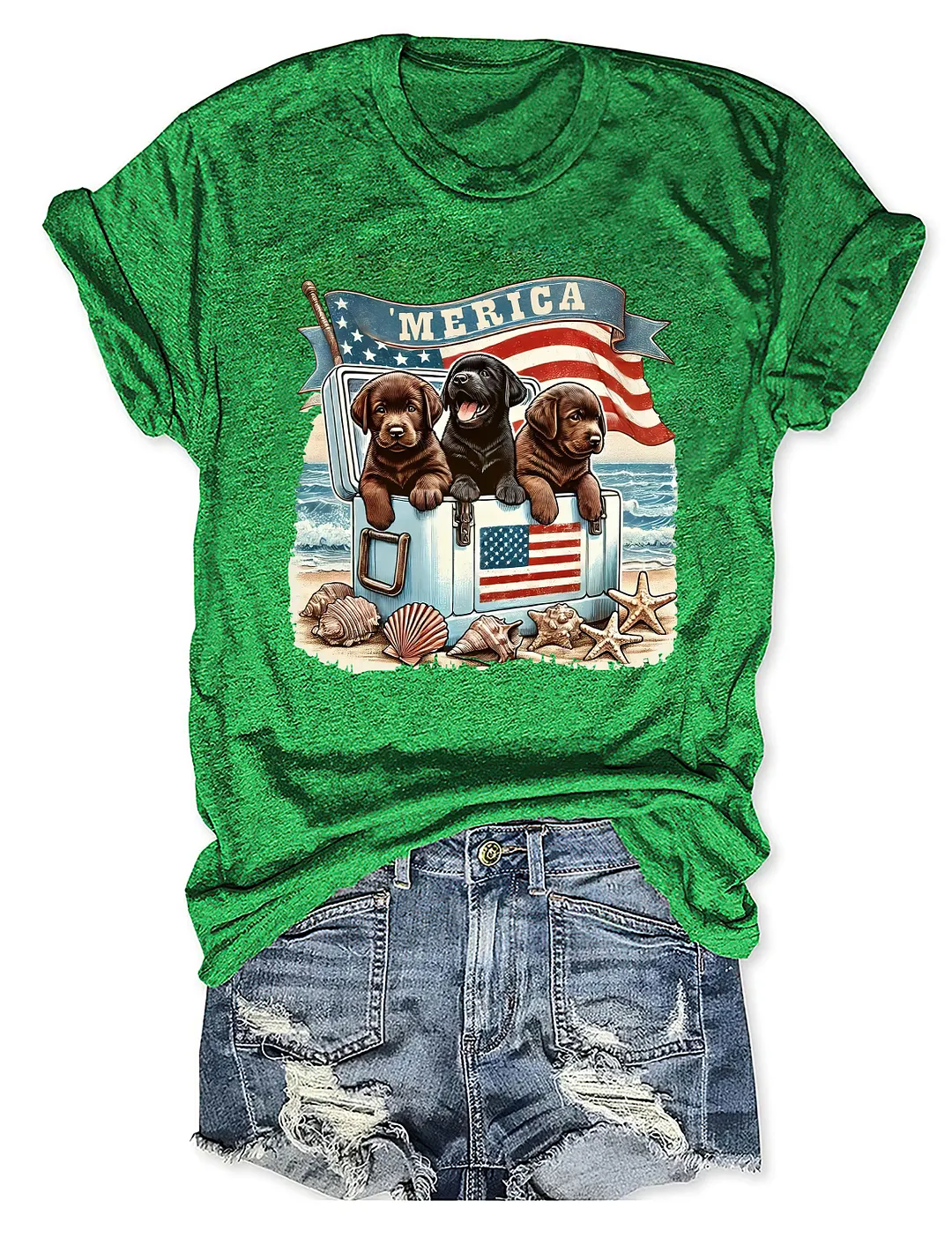 Patriotic Labrador T-shirt