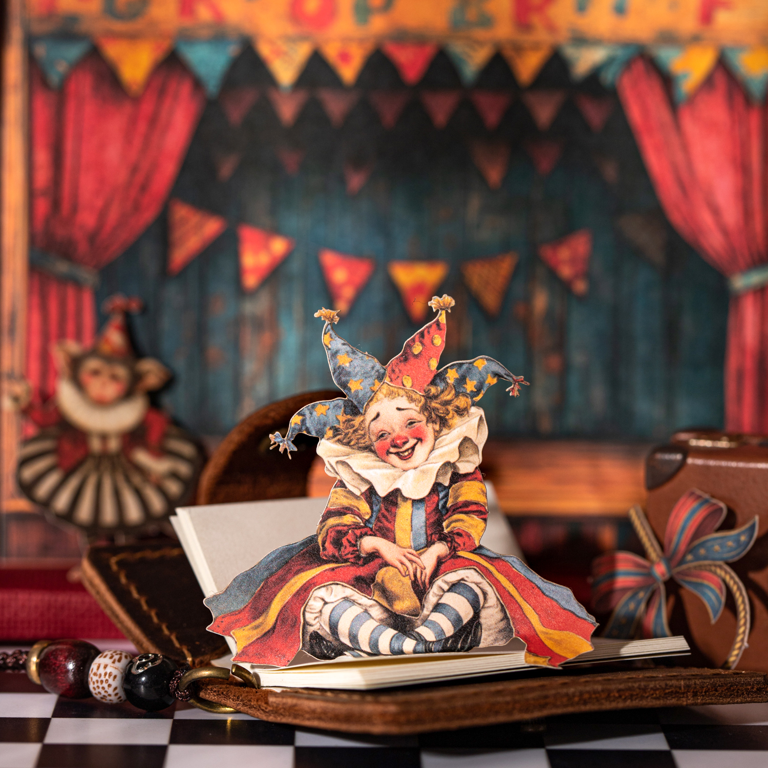 스티커 - 카니발 파티 시리즈 빈티지 서커스 광대