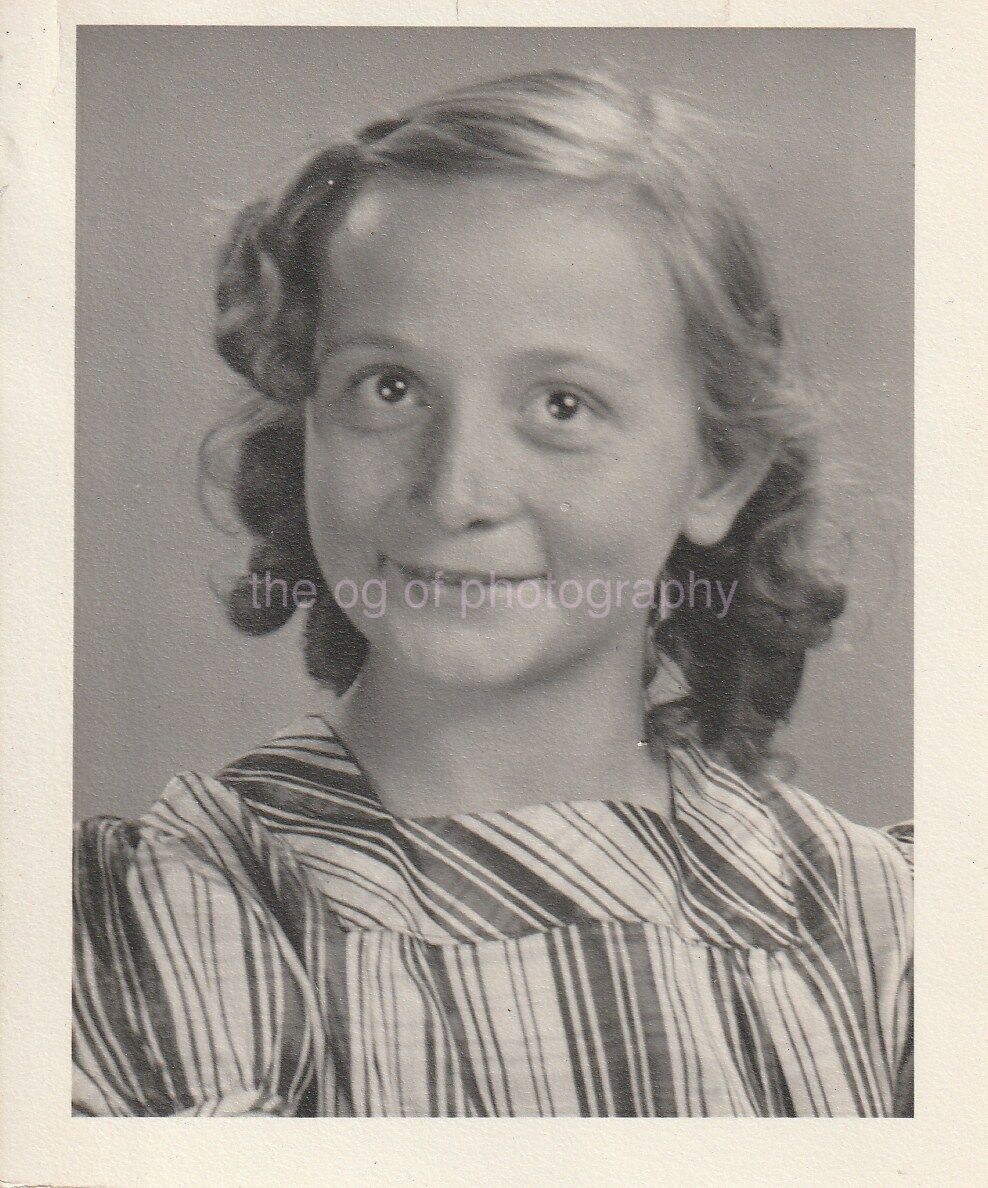 School Girl FOUND Photo Poster painting Original B and W Portrait Photo Poster paintingDD 811 14