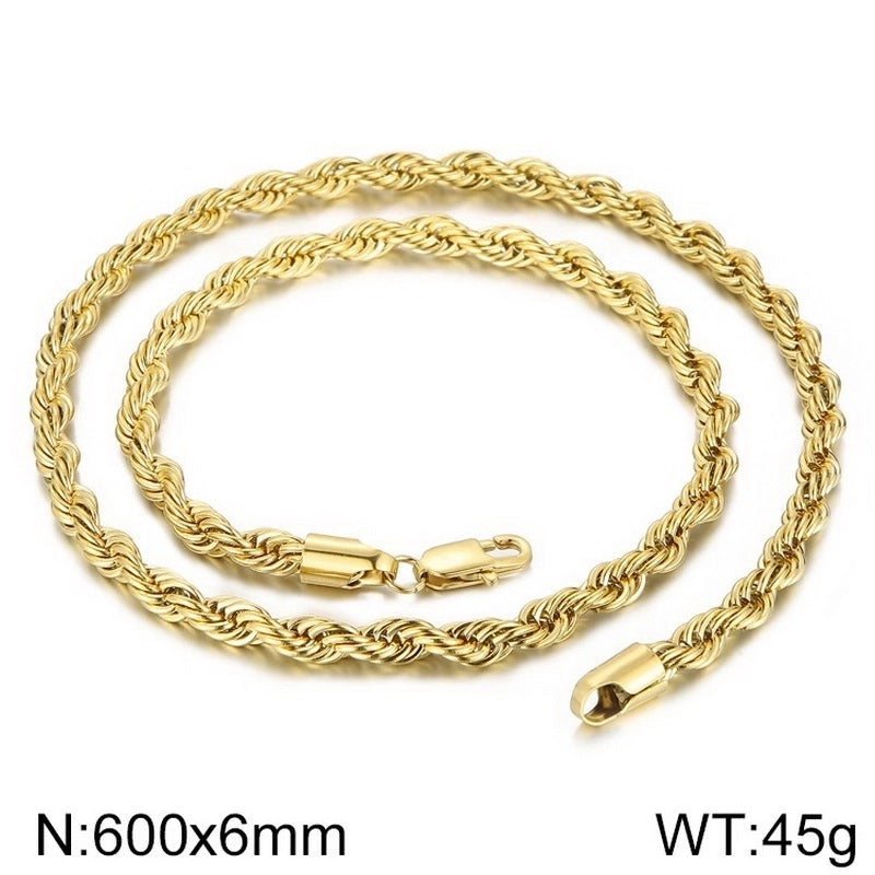 Minimalist Geometric 304 Stainless Steel 18K Gold Plated Unisex Necklace