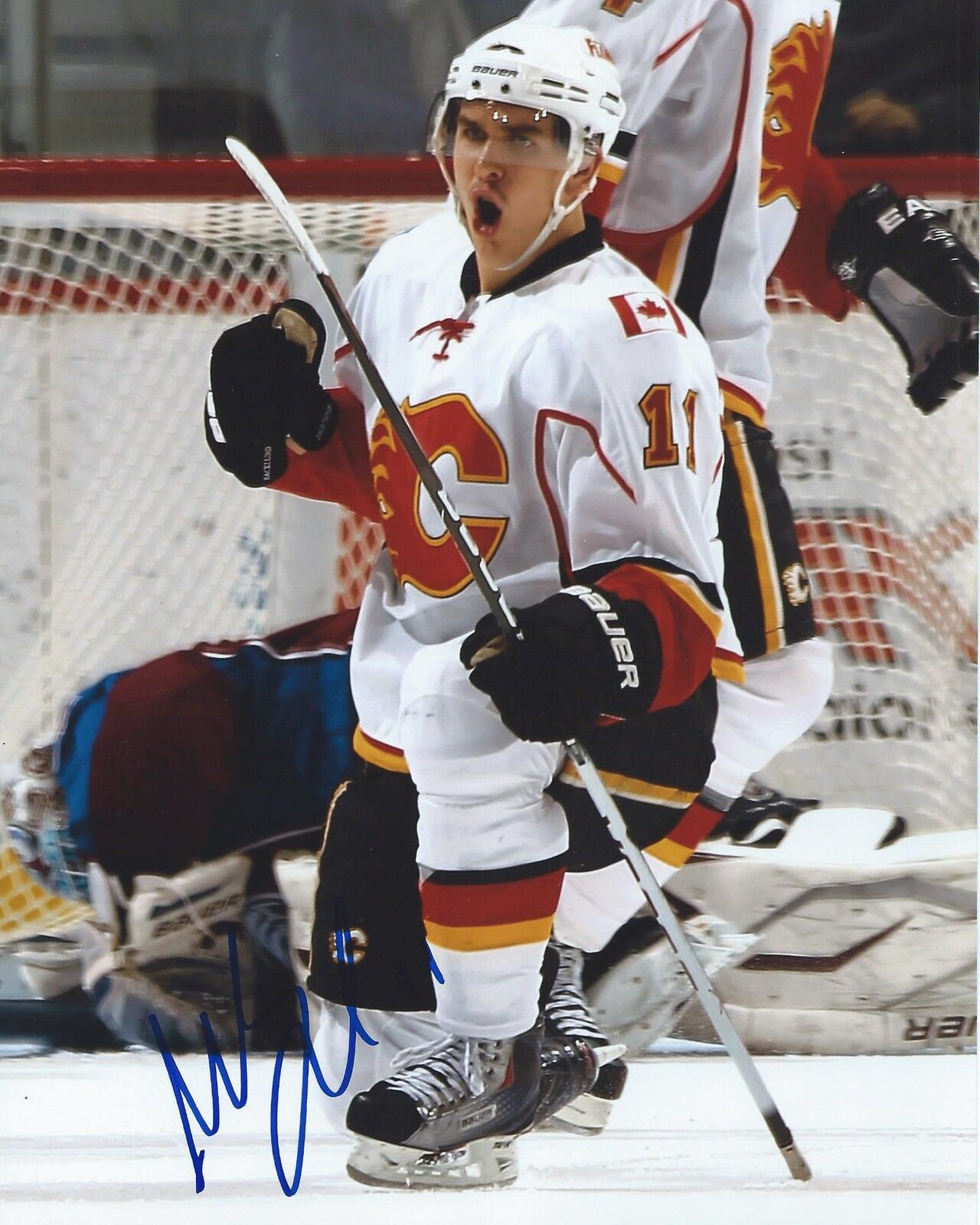 Mikael Backlund Signed 8x10 Photo Poster painting Calgary Flames Autographed COA B