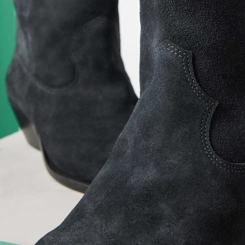 Suede & Cowhide Booties main image 1