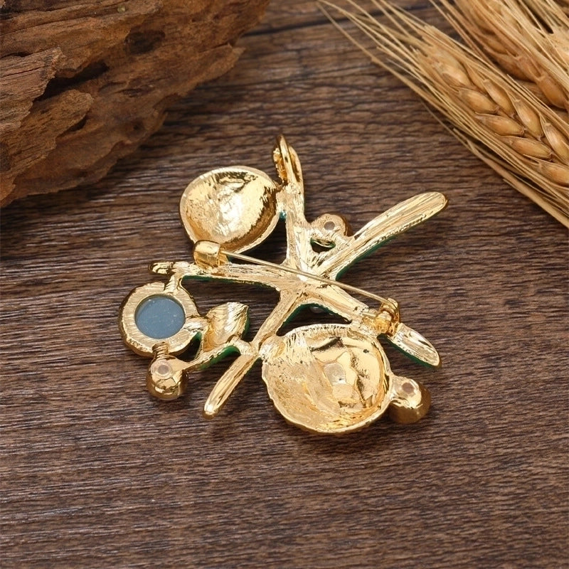 Korean Style Pin Starfish Shell Alloy Plating Inlay Rhinestones Pearl Unisex Brooches