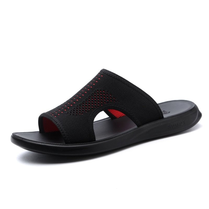 Summer Men Leather Shoes Fashion Anti-Slip Slippers Beach Shoes Brand Shoes Flip Flops Men Sandals Man Home Indoor Slides Bath
