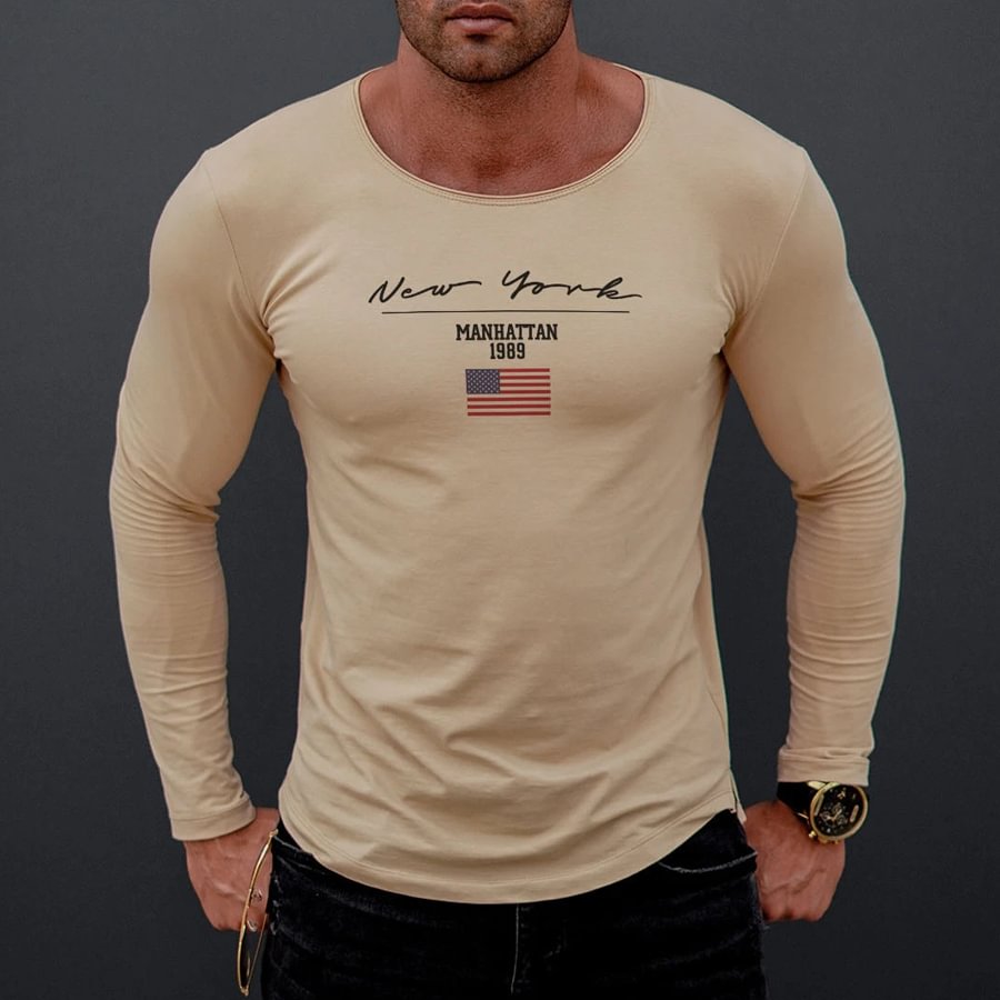 Street Style New York Long Sleeve T-shirt、、URBENIE