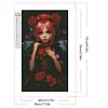 (40*70cm)Red Hair Rose Girl - Round AB Drill Diamond Painting