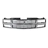 Garage-Pro Grille Assembly Compatible With 1994-1999 Chevrolet C1500, 1994-1999 Chevrolet C1500 Suburban Chrome Shell with Painted Black Insert, Plastic