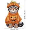 Acrylique t&ecirc;te tremblante citrouille chat - 5d bricolage artisanat ornement