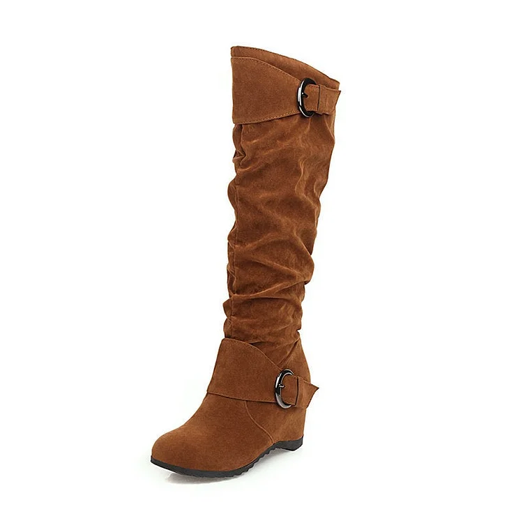 Women's Flannel High Boots Knee-length Boots