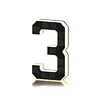 LED Illuminated Modern Address Sign Waterproof Personalized Solar Powered Address Number Dusk To Dawn Adhesive Or Screw Mount for Outside House Light Up Courtyard Hotel Bar