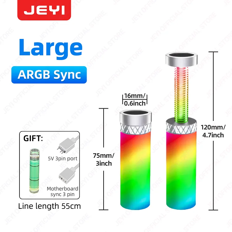 JEYI ARGB GPU Bracket - Hard Plastic Anti-Sagging Design Adjustable Bracket, 5kg Heavy Duty Bracket for Desktop Computer Case