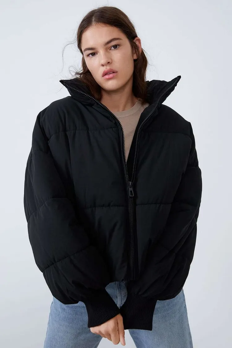 Casual Cropped Puffer Jacket