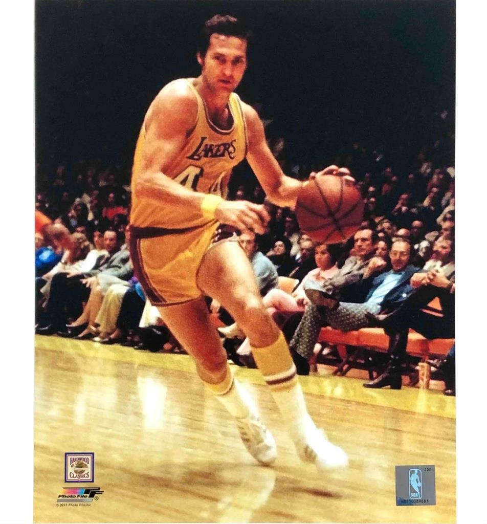 Jerry West LA Lakers NBA Hardwood Classics Photo Poster paintingFile The Logo