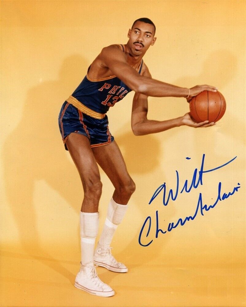 Wilt Chamberlain Autographed Signed 8x10 Photo Poster painting ( HOF Lakers ) REPRINT