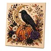 Framed Halloween Black Crow -  DIY Pearls Painting Kit for Creativity DIY Pearl Dot Crafts for Gift Home Wall Decor 20x20CM
