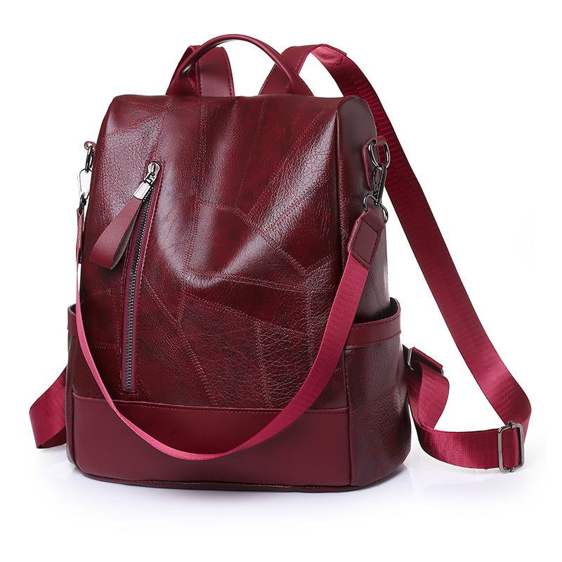 Fashion Pu Leather Backpack for Women Anti-Theft Security Bag Large Capacity Woman Shoulder Bag Travel Bag Schoolbags for Girls Student Backpacks